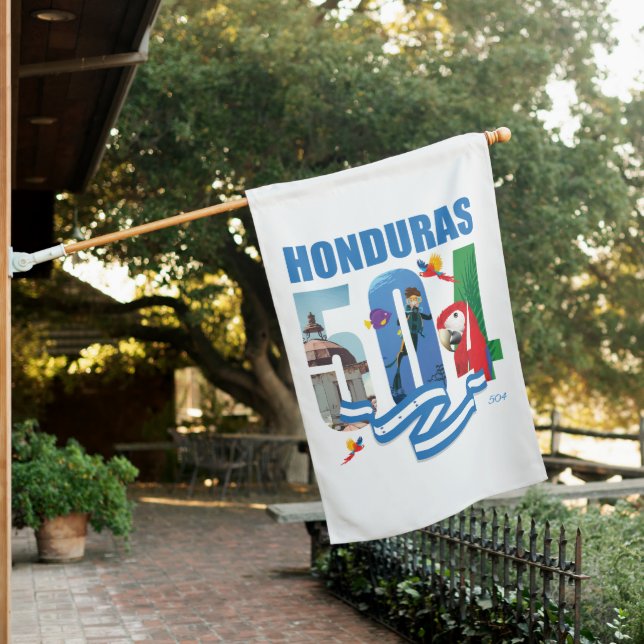 Honduras 504 Bandera House Flag (In SItu)