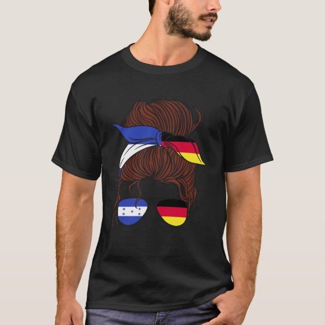 Honduras and Germany Mix Half Honduran half German T-Shirt (Front)