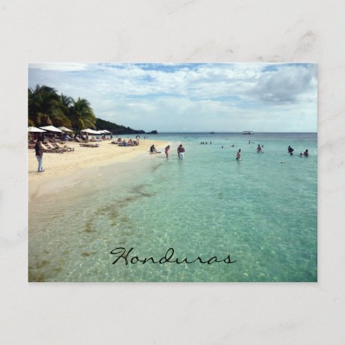 honduras beach postcard