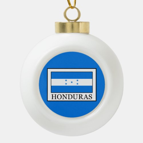 Honduras Ceramic Ball Christmas Ornament