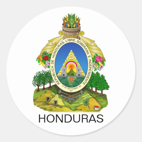 Honduras Classic Round Sticker