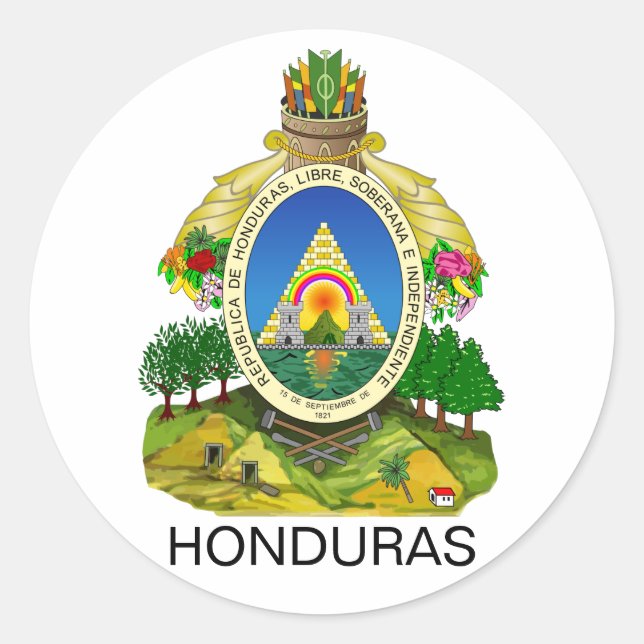 Honduras Classic Round Sticker (Front)