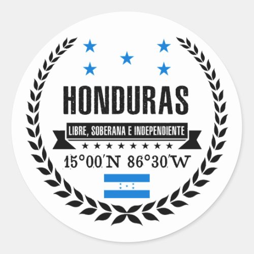 Honduras Classic Round Sticker