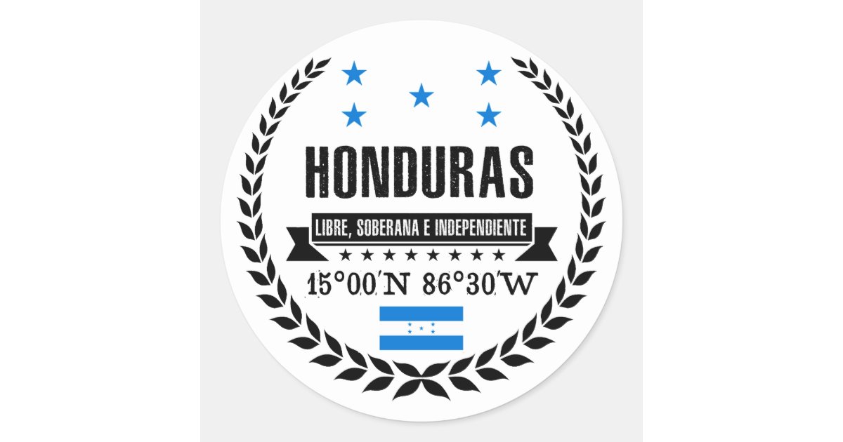 Honduras Classic Round Sticker | Zazzle