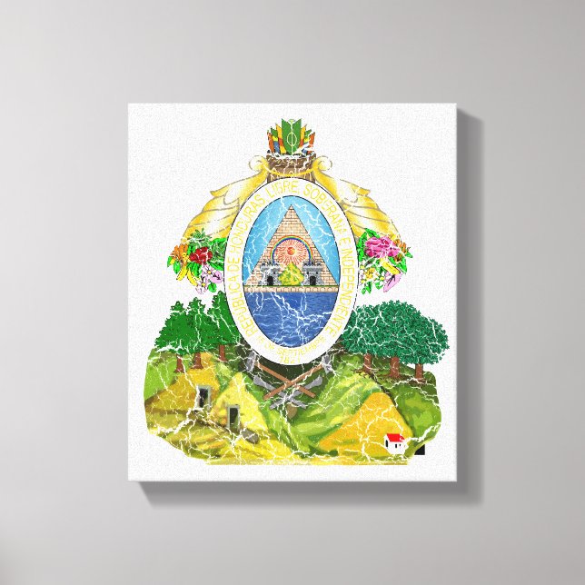 Honduras Coat Of Arms Canvas Print (Front)