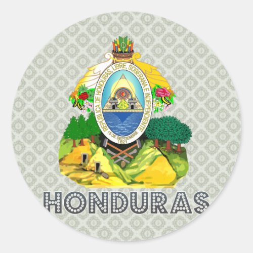 Honduras Coat of Arms Classic Round Sticker