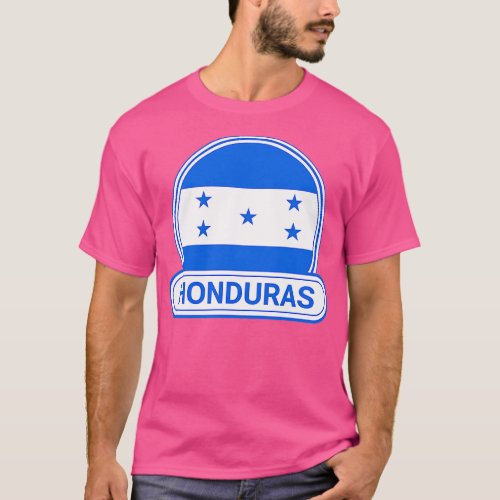 Honduras Country Badge Honduras Flag T_Shirt