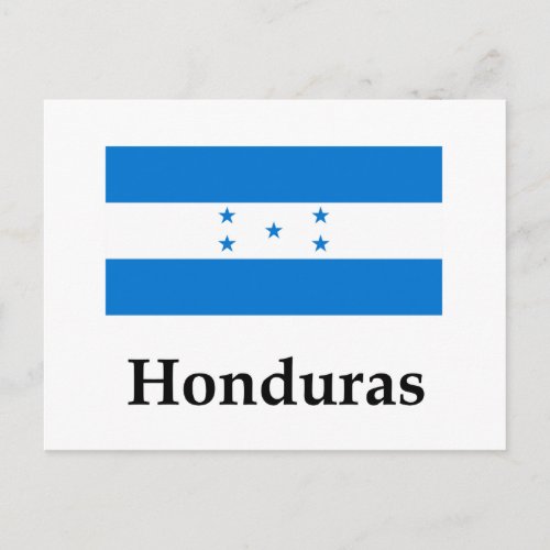 Honduras Flag And Name Postcard