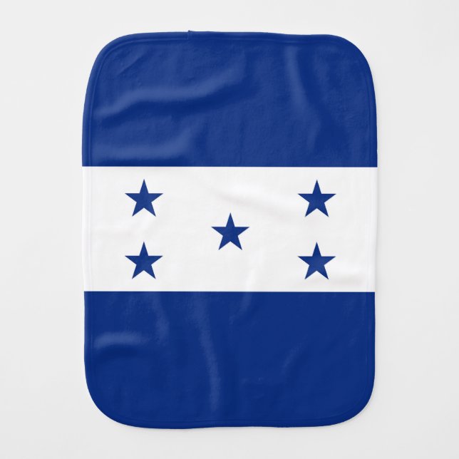 Honduras flag baby burp cloth (Front)