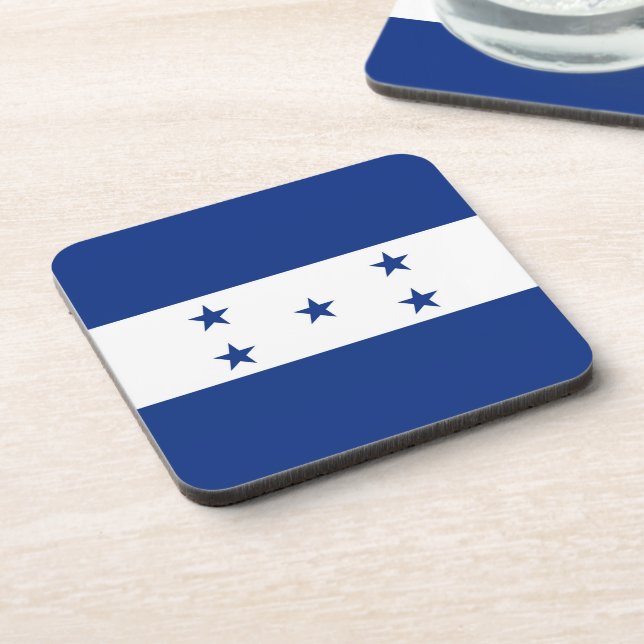 Honduras flag beverage coaster (Left Side)