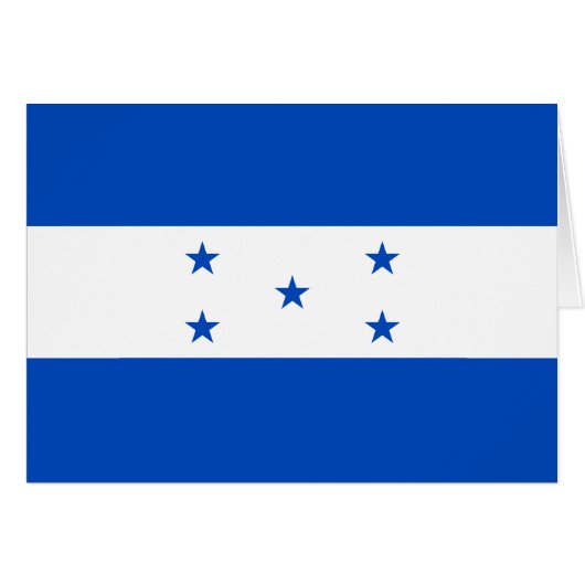 Honduras Flag Card (Front Horizontal)