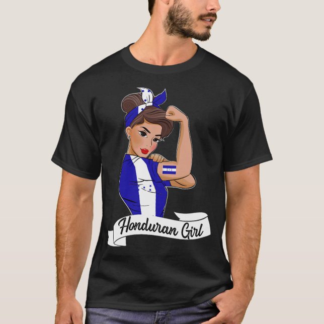 Honduras Flag Catracha DNA Hondureñas Tegucigalpa  T-Shirt (Front)