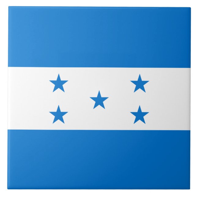 Honduras Flag Ceramic Tile (Front)