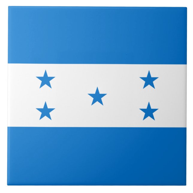 Honduras flag ceramic tile (Front)