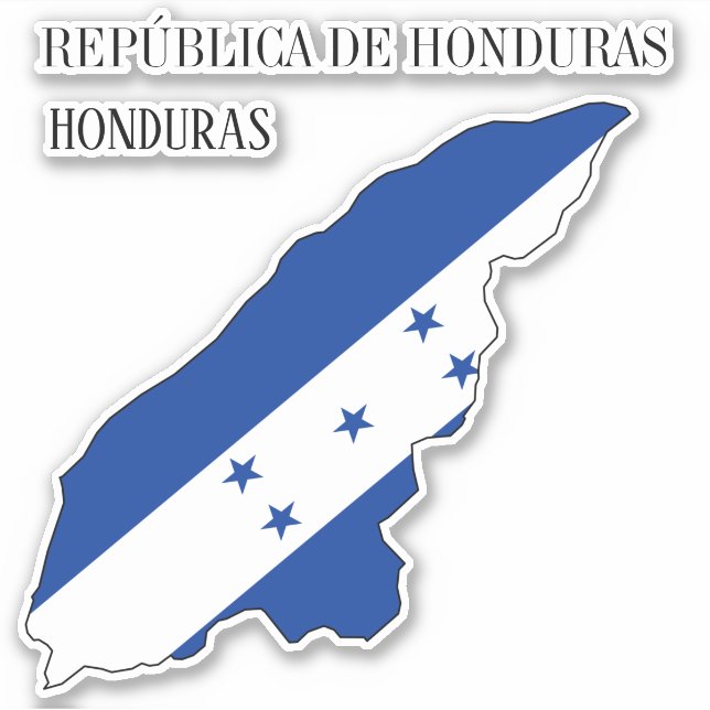 Honduras Flag Charming Patriotic Map Sticker (Front)