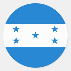Honduras flag classic round sticker
