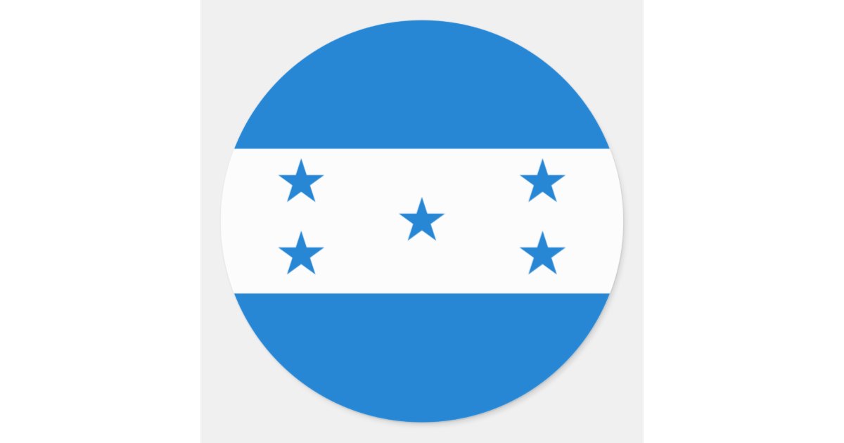 Honduras flag classic round sticker | Zazzle