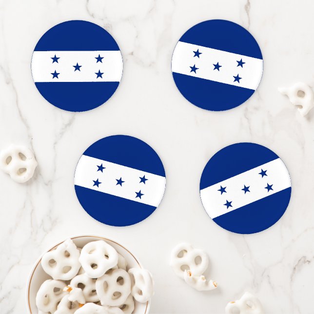 Honduras flag coaster set (In Situ)