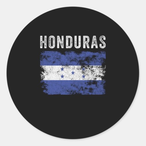 Honduras Flag Distressed _ Honduran Flag Classic Round Sticker
