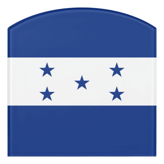 Honduras flag door sign (Contour Front)