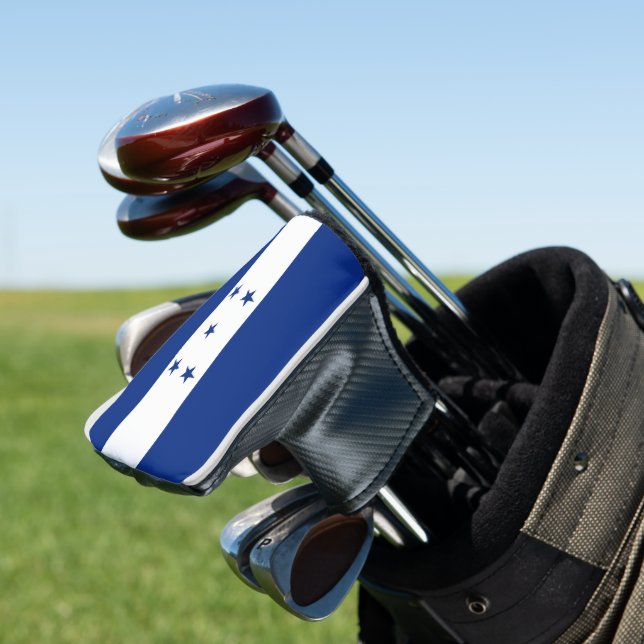 Honduras flag golf head cover (In Situ)