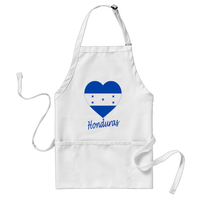 Honduras Flag Heart Adult Apron (Front)
