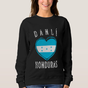 Honduras Flag Heart Danli City Sweatshirt
