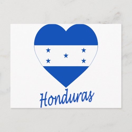 Honduras Flag Heart Postcard
