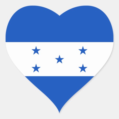 Honduras Flag Heart Sticker