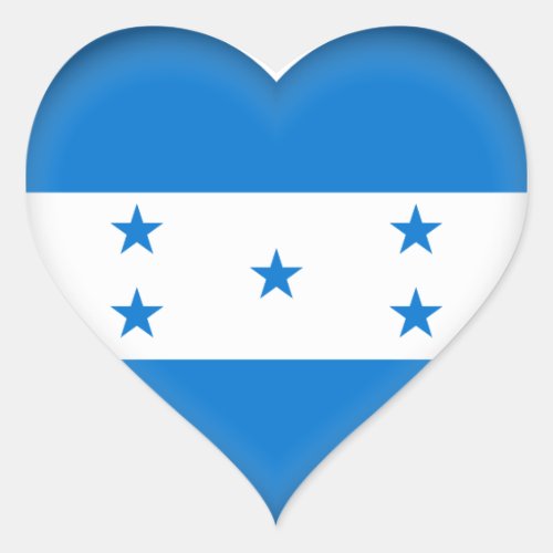 Honduras Flag Heart Sticker