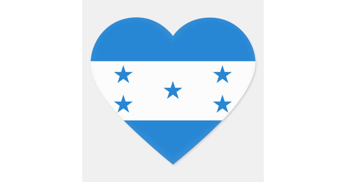 Honduras Flag Heart Sticker Zazzle