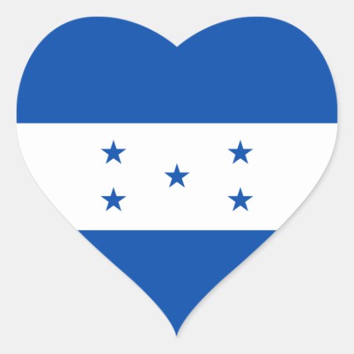 Honduras Flag Heart Sticker