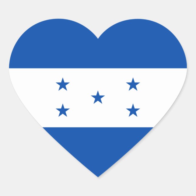 Honduras Flag Heart Sticker (Front)