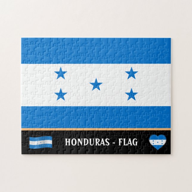 Honduras Flag & Honduras country / Honduras Jigsaw Puzzle (Horizontal)
