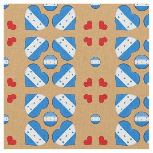 Honduras Flag & Honduras Heart fashion Fabric