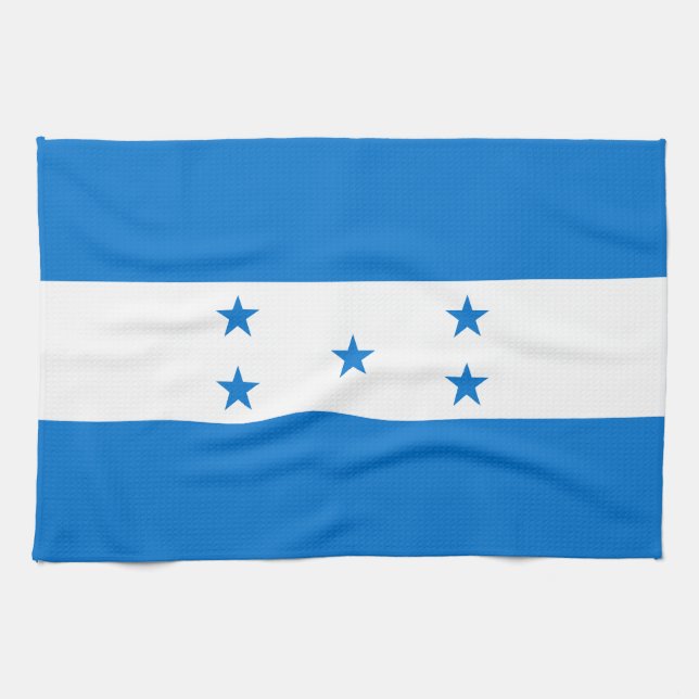 Honduras Flag Kitchen Towel (Horizontal)