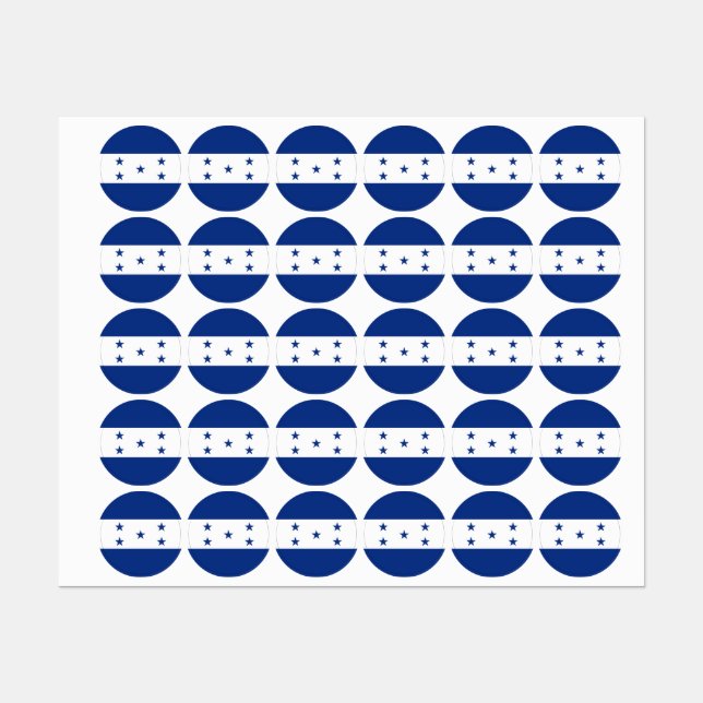 Honduras flag labels (Sheet)