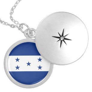 Honduras flag locket necklace
