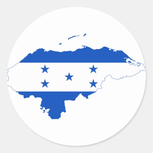 Honduras Flag Map HN Classic Round Sticker