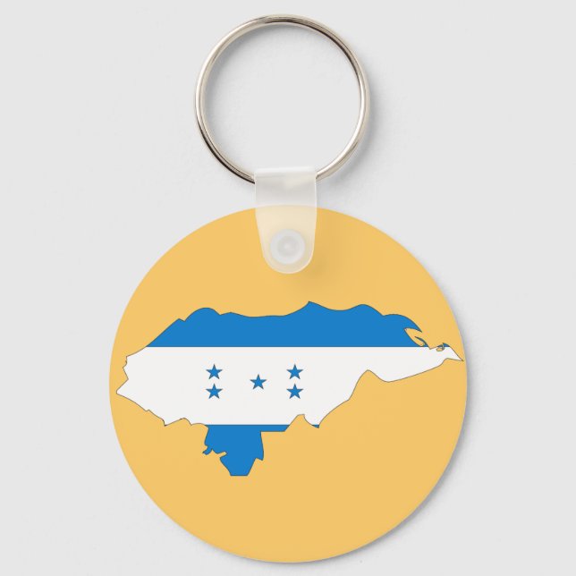 Honduras flag map keychain (Front)