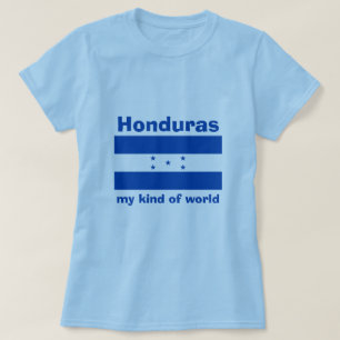 Honduras Flag + Map + Text T-Shirt