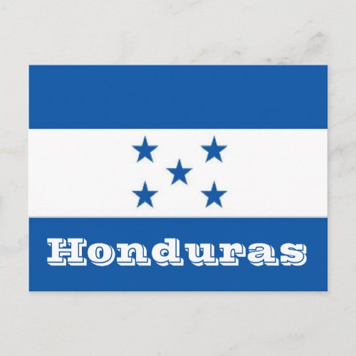 Honduras flag postcard