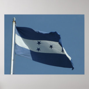 honduras flag poster