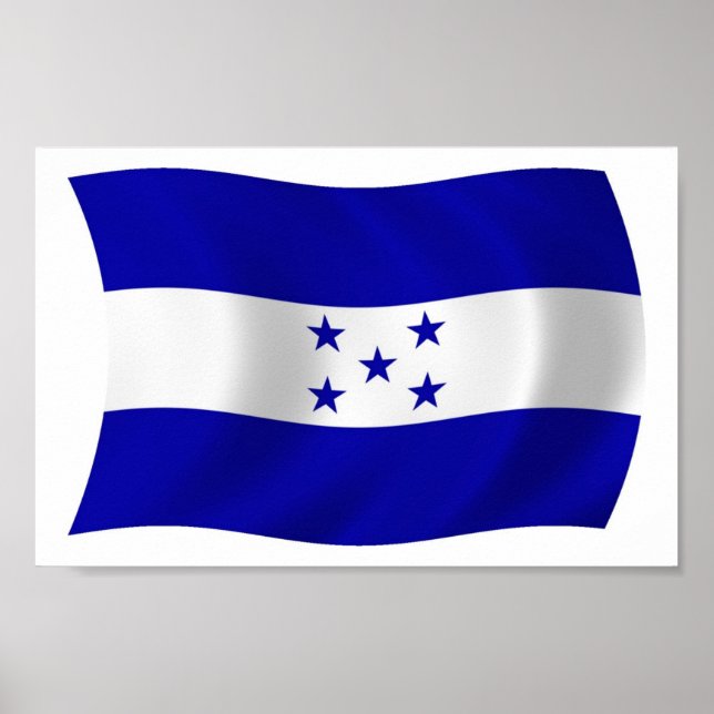 Honduras Flag Poster Print (Front)