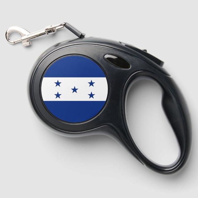 Honduras flag retractable pet leash  (Front)