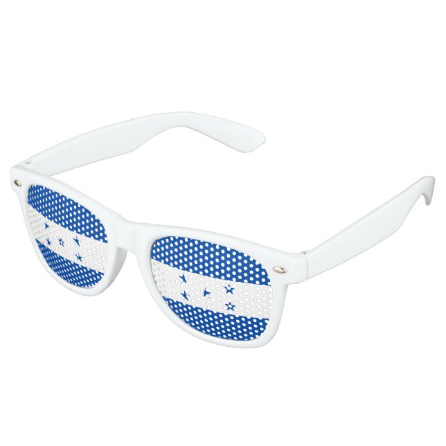 Honduras Flag Retro Sunglasses (Angled)