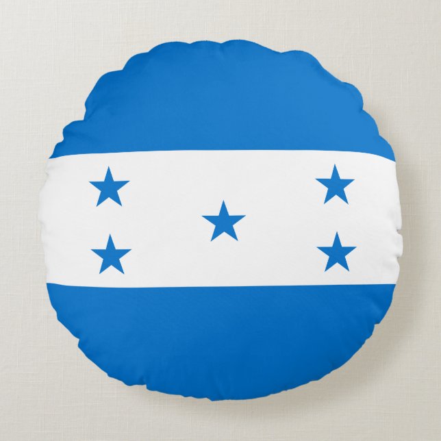 Honduras Flag Round Pillow (Front)
