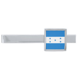 Honduras Flag Silver Finish Tie Bar