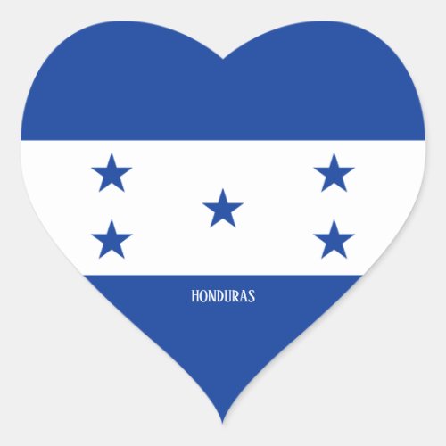 Honduras Flag Splendid Patriotic Heart Sticker