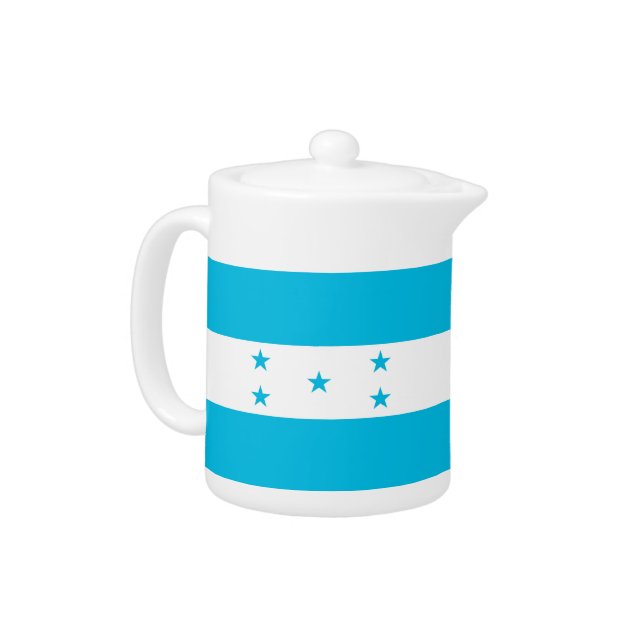 Honduras Flag Teapot (Left)